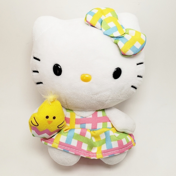 Ty Sanrio Hello Kitty Plush Easter Spring with Yellow Chick - Picture 1 of 9